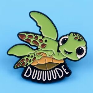 Crush the Sea Turtle Enamel Lapel Pin | “Duuuude” | Finding Nemo Disney Movie
